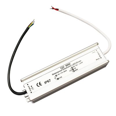 ব্যবহারিক 60W জলরোধী LED পাওয়ার সাপ্লাই ড্রাইভার IP67 টেকসই