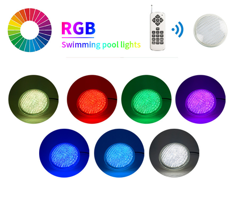 PAR56 প্লাস্টিক RGB LED পুল লাইট অ্যাস্ট্রাল রিপ্লেসমেন্ট 18W 12V AC