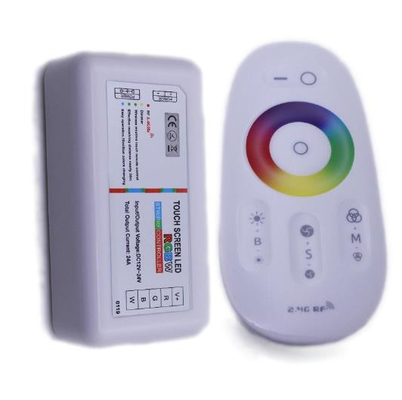 টাচ স্ক্রীন সহ 12V 2.4G স্থিতিশীল ওয়্যারলেস RGBW LED কন্ট্রোলার